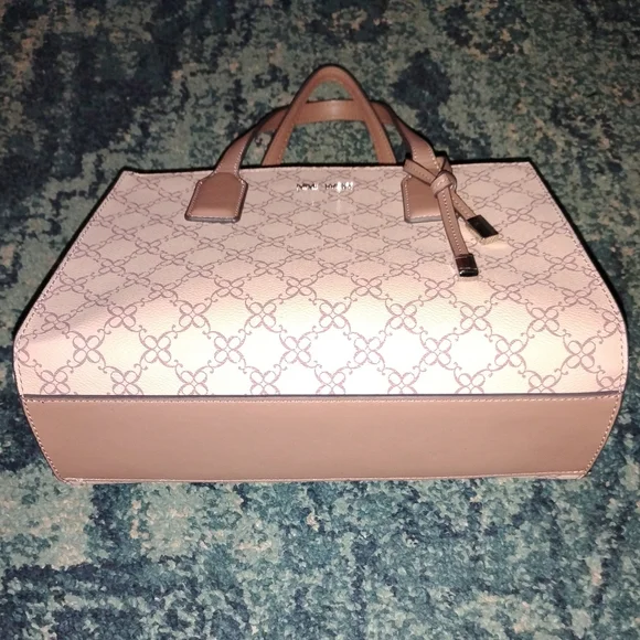 ‼️SOLD‼️Nine West Cream and Brown Satchel - Picture 9 of 10